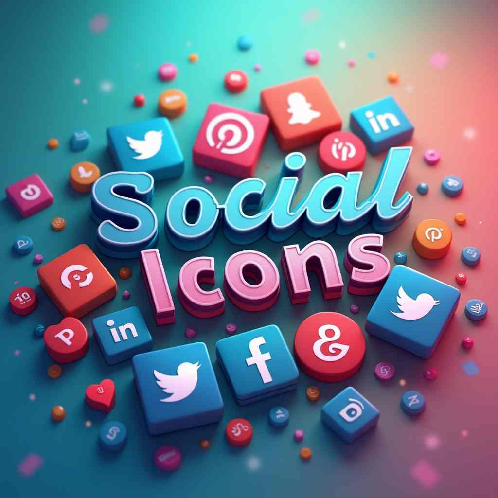 Free social icons PSD material